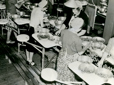 Workers sorting strawberries at the Gresham Berry Growers Cannery