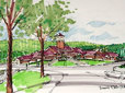 Concept drawing of Pleasant Valley town center